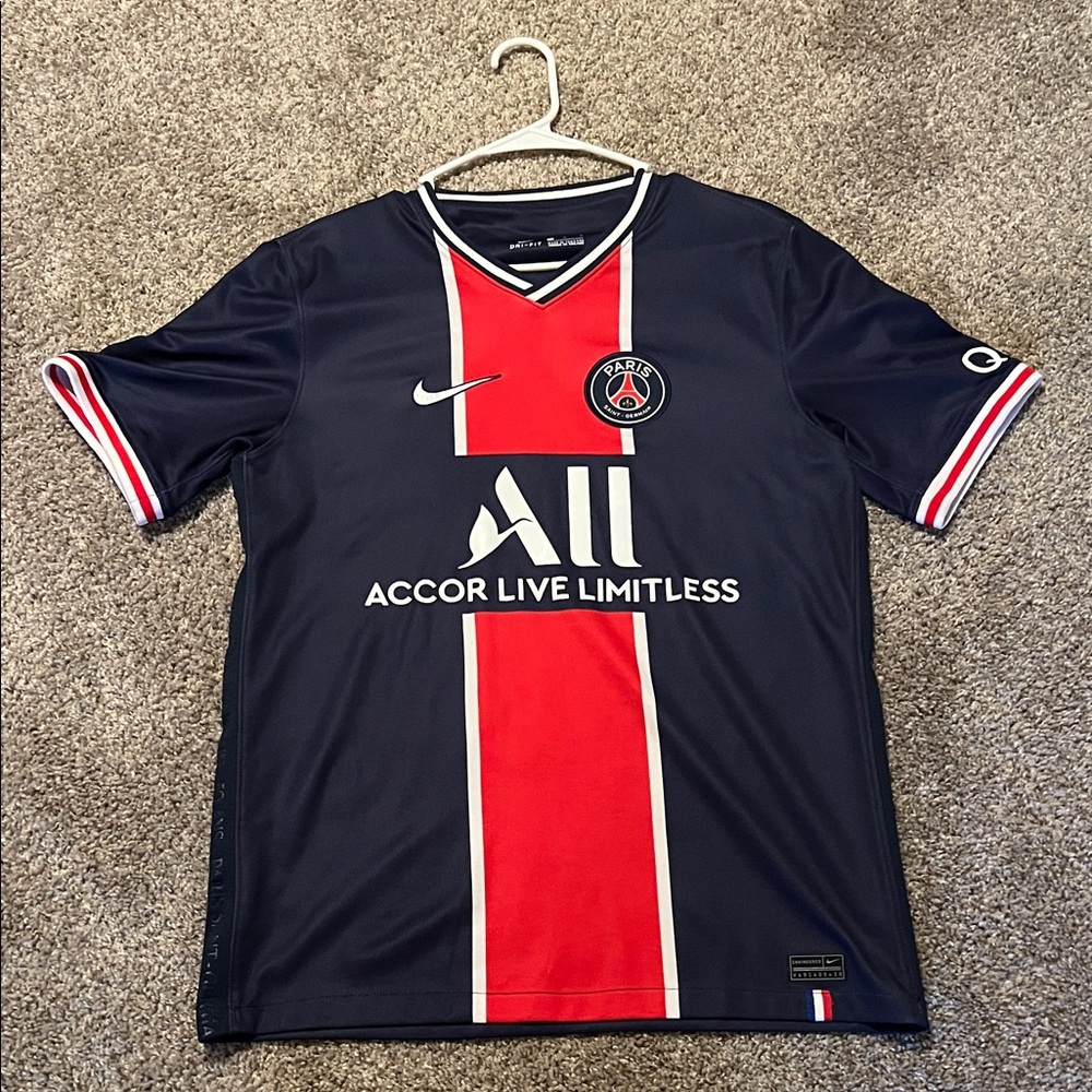 Nike Paris Saint-Germain Navy and Red Jersey